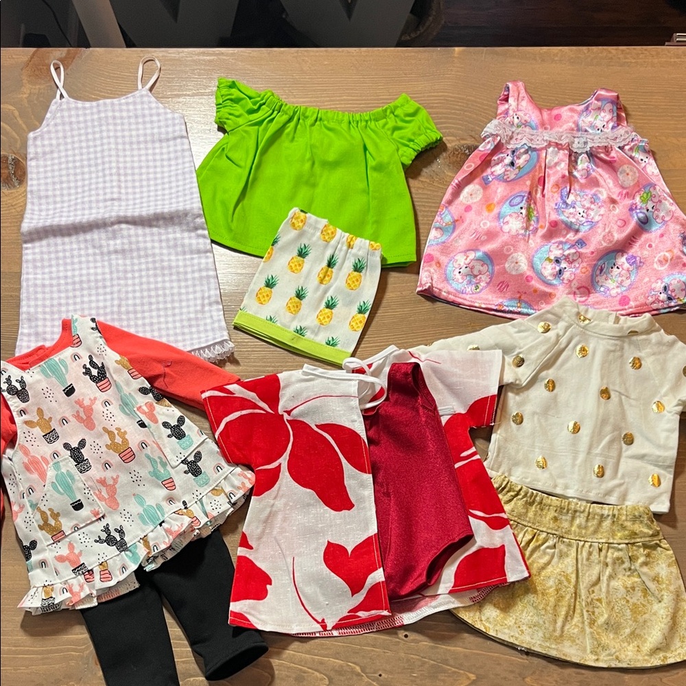 Lot of Handmade Doll Clothes - fits 18” doll